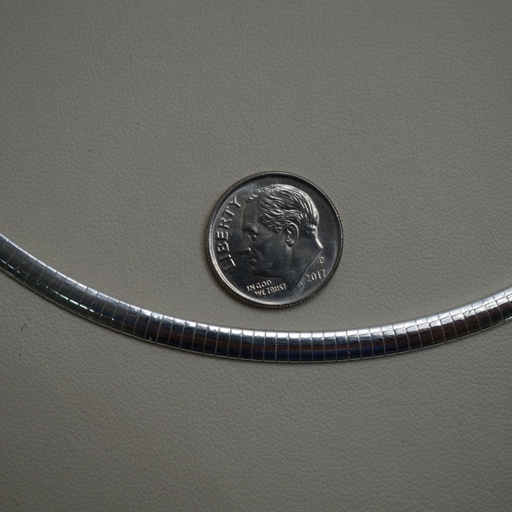 Sterling Silver (.925) 16 Inch Omega Necklace - Picture 6 of 6